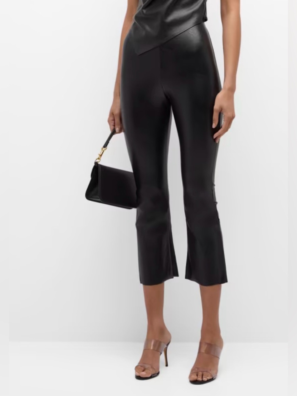 Commando Faux Leather Crop Flare Pants NWT sz XS - Picture 3 of 9